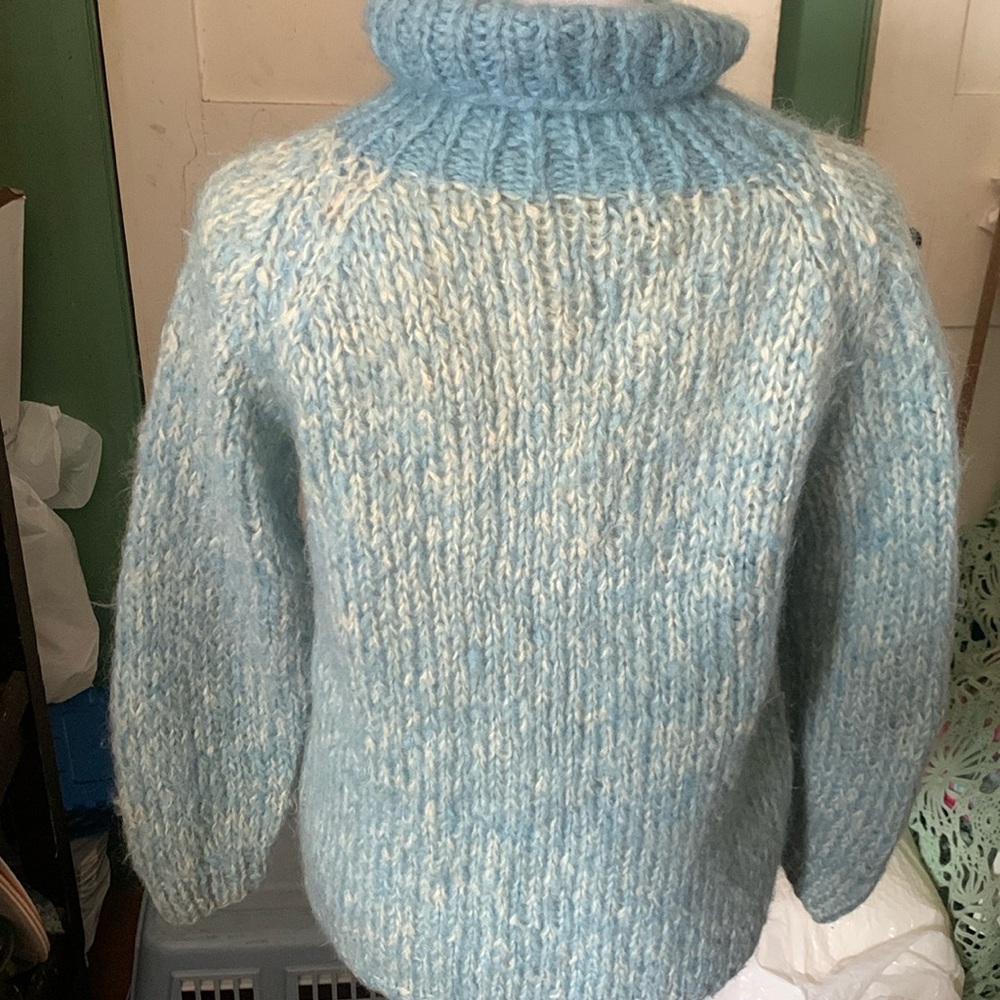 OOAK 50-60s Hand Knit Italian Mohair Sweater Vintage Exc. condition Handcrafted - Picture 3 of 7